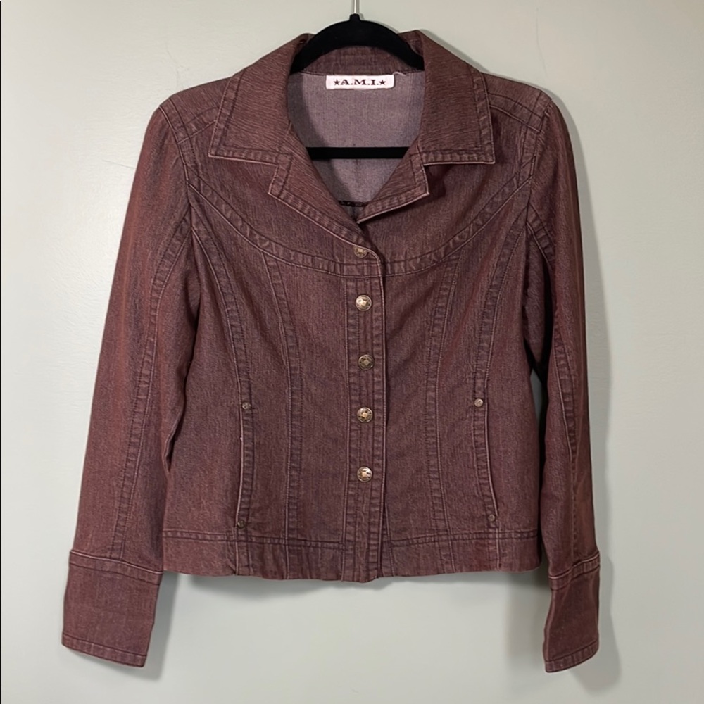 Ami Brown Denim Jacket